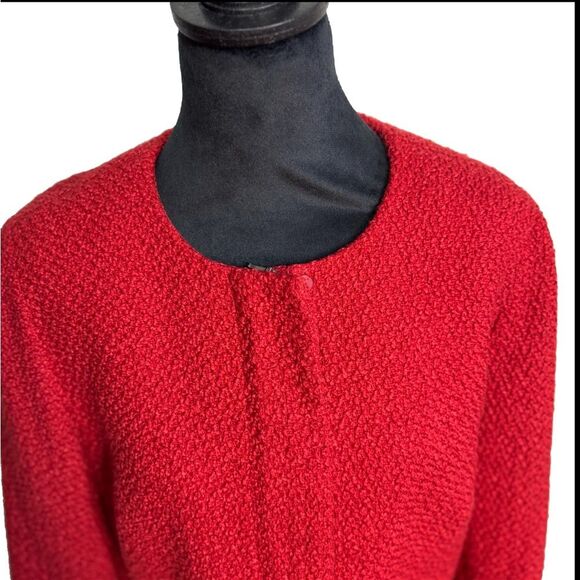 Talbots red tweed jacket size 16 - Picture 2 of 9